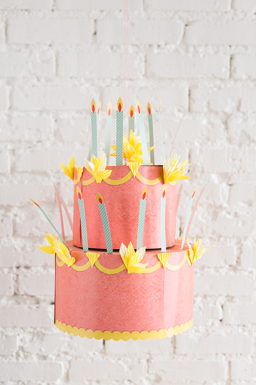 Birthday Cake Chandelier, PDF Printable