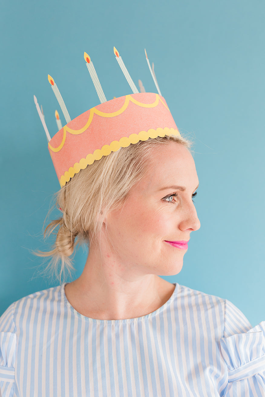 Birthday Cake Crown, PDF Printable