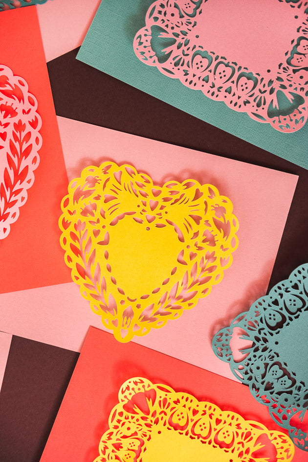 DIY Doily Valentines, SVG &amp; PDF Template