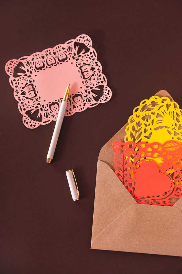 DIY Doily Valentines, SVG &amp; PDF Template