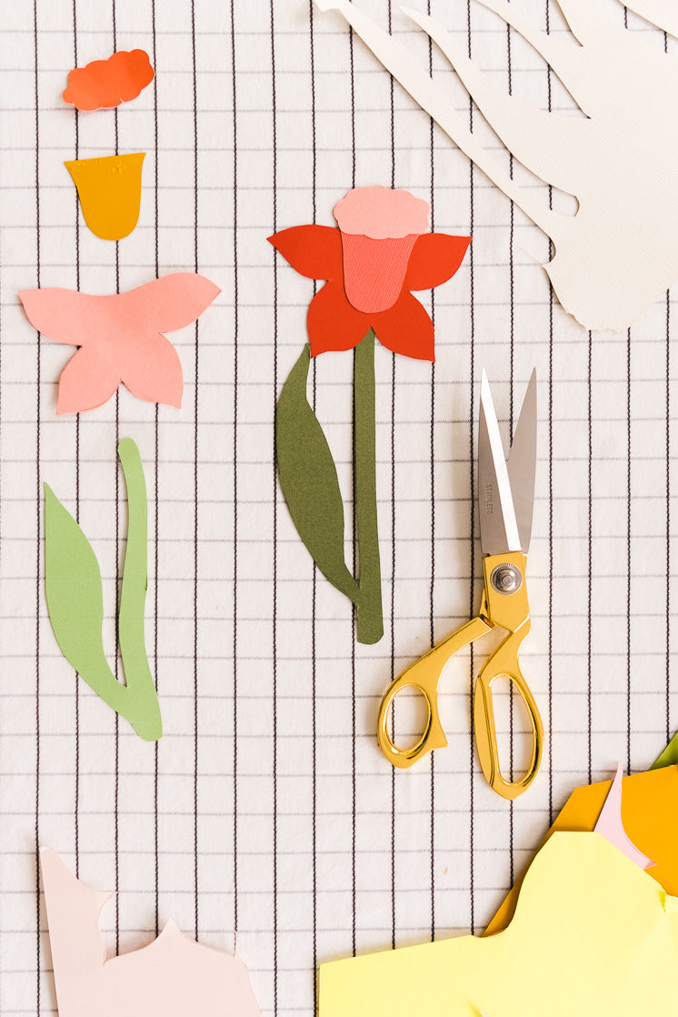 Daffodil Napkin Bouquet, SVG &amp; PDF Template