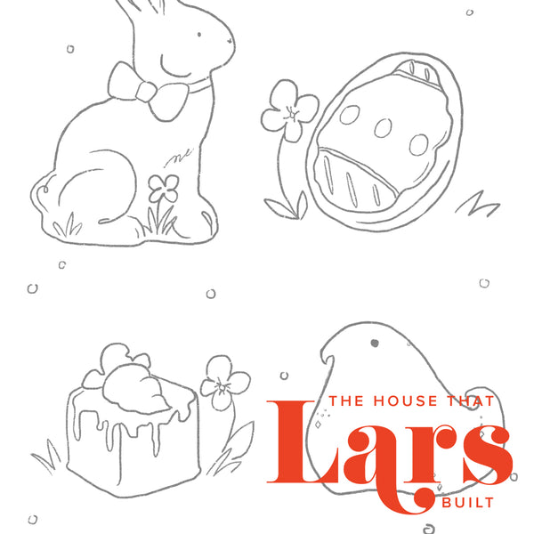 Easter Candy Coloring Page, PDF Printable