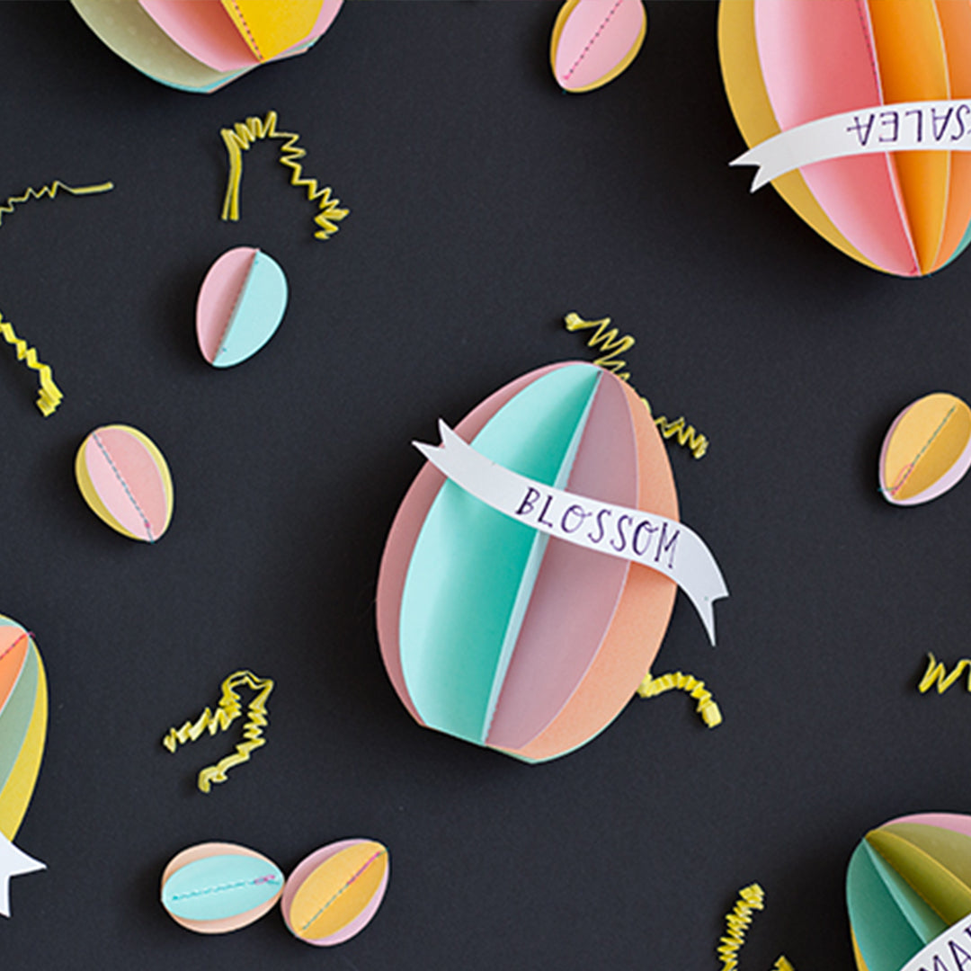 DIY Easter Egg Name Tags, SVG & PDF Template