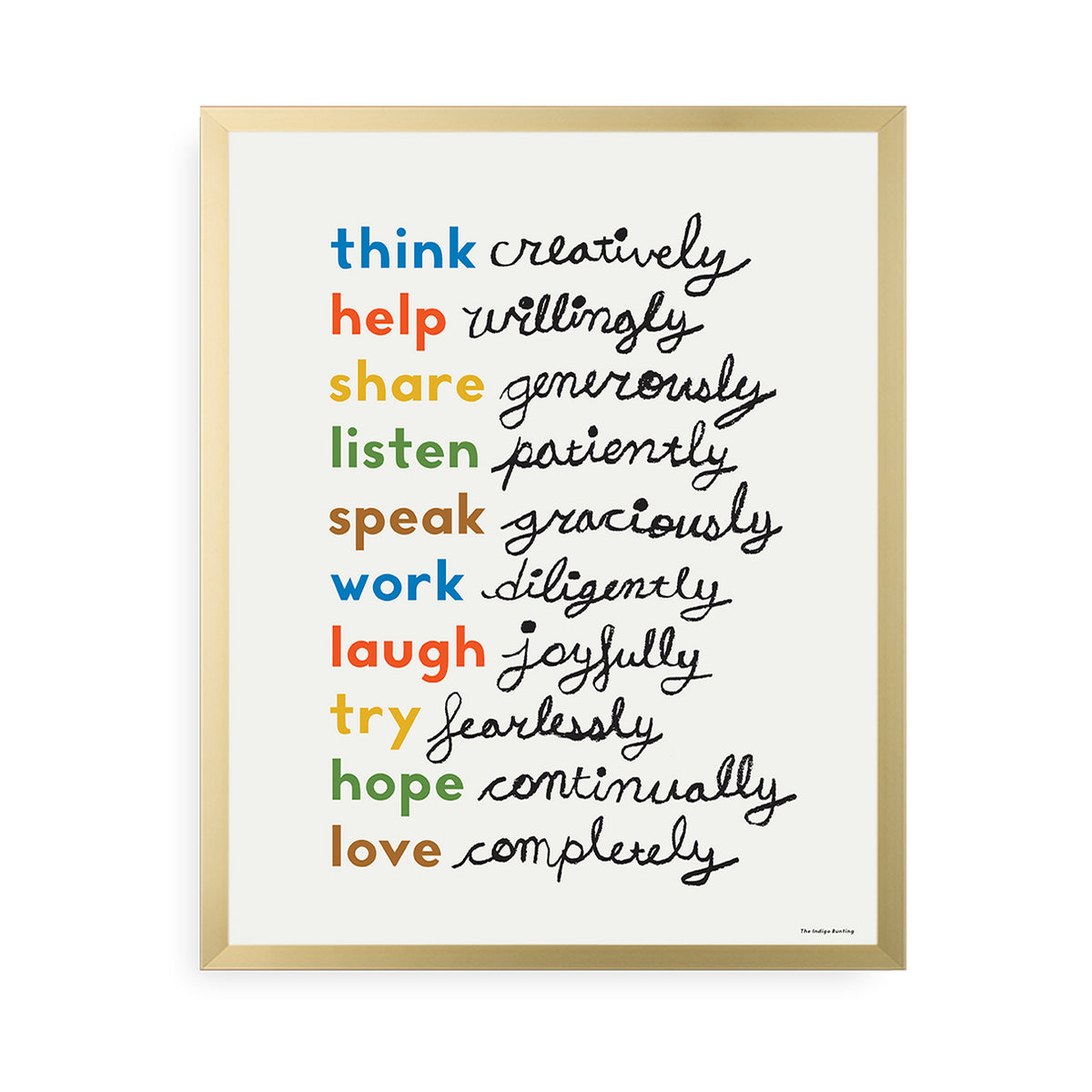 Simple Virtues Print (Ivory) by Erin Jang