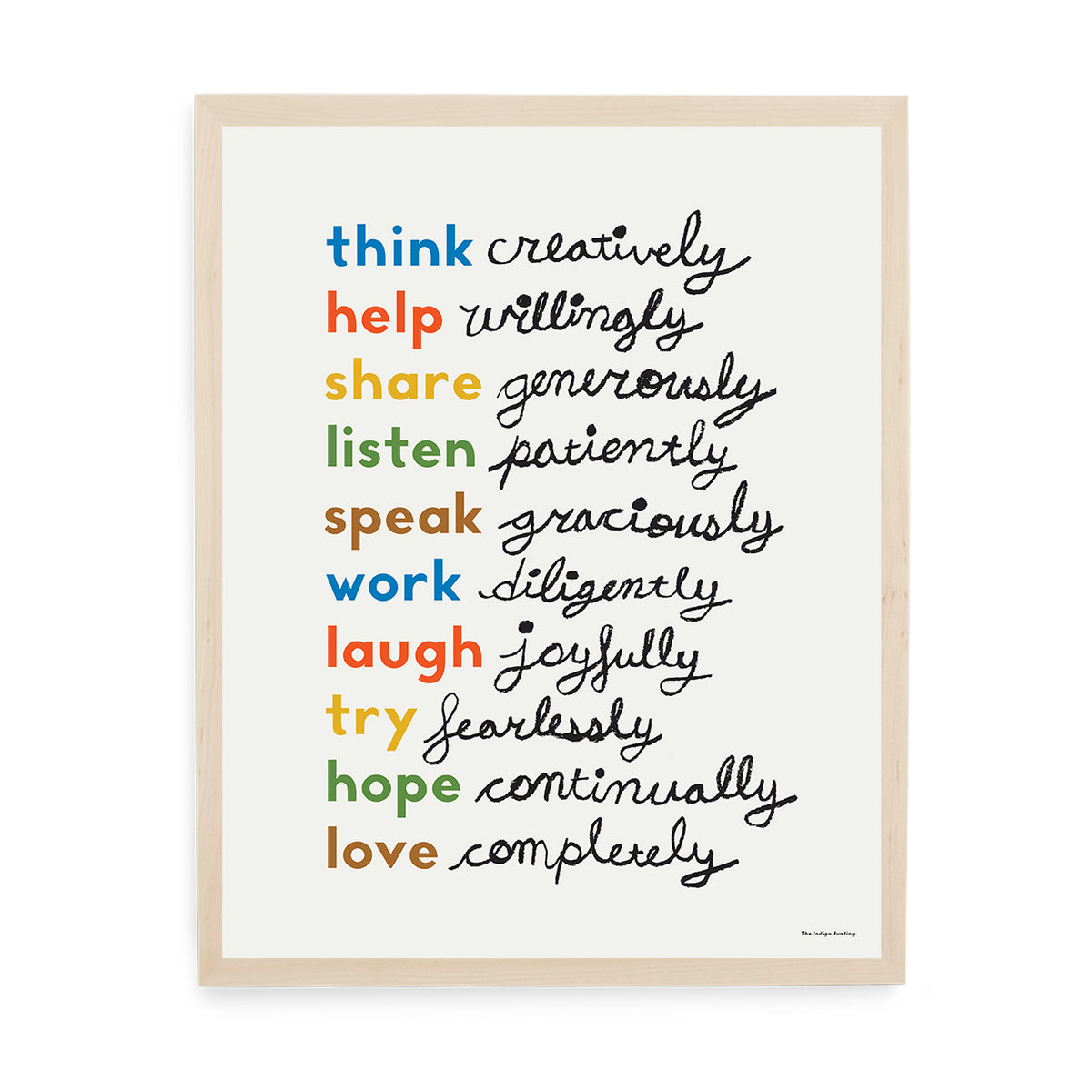 Simple Virtues Print (Ivory) by Erin Jang