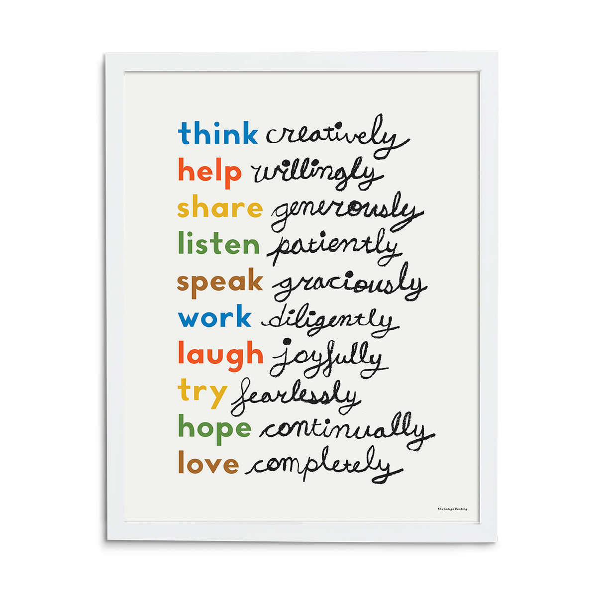 Simple Virtues Print (Ivory) by Erin Jang