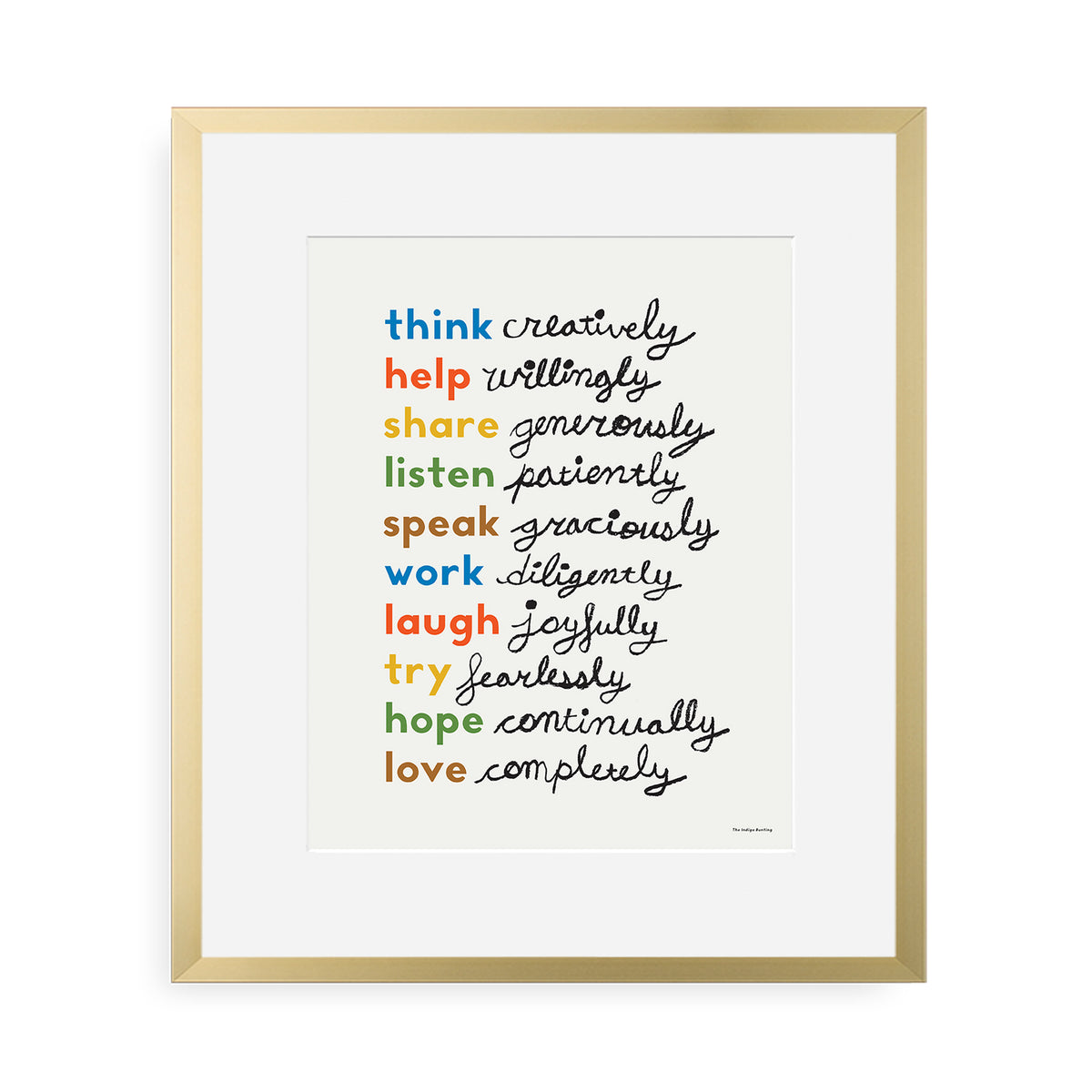 Simple Virtues Print (Ivory) by Erin Jang