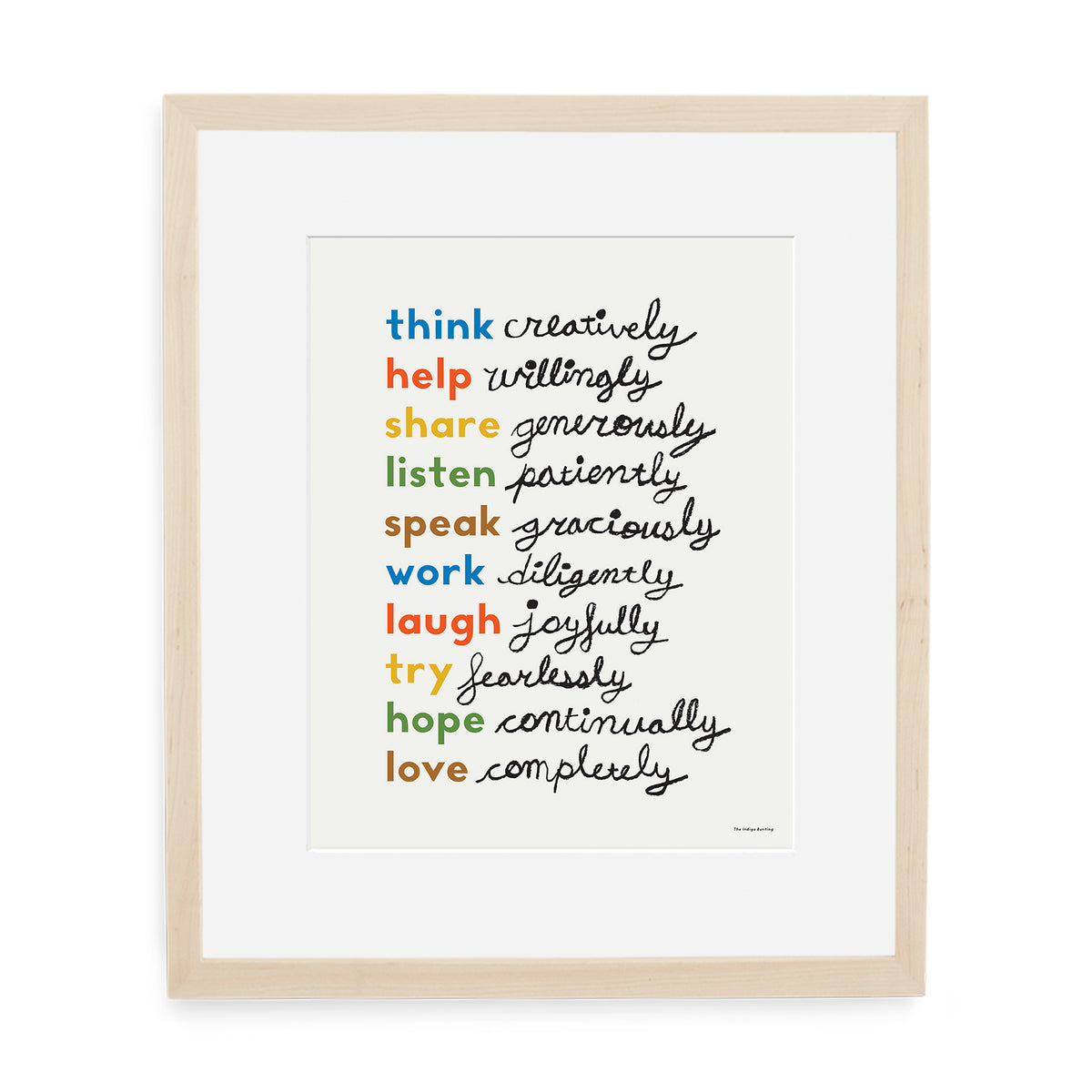 Simple Virtues Print (Ivory) by Erin Jang