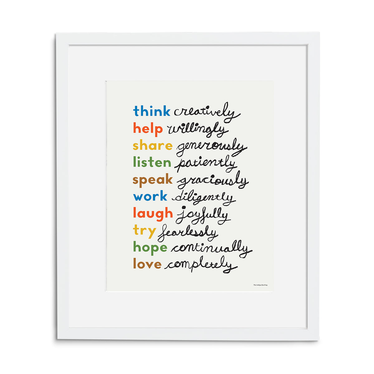 Simple Virtues Print (Ivory) by Erin Jang