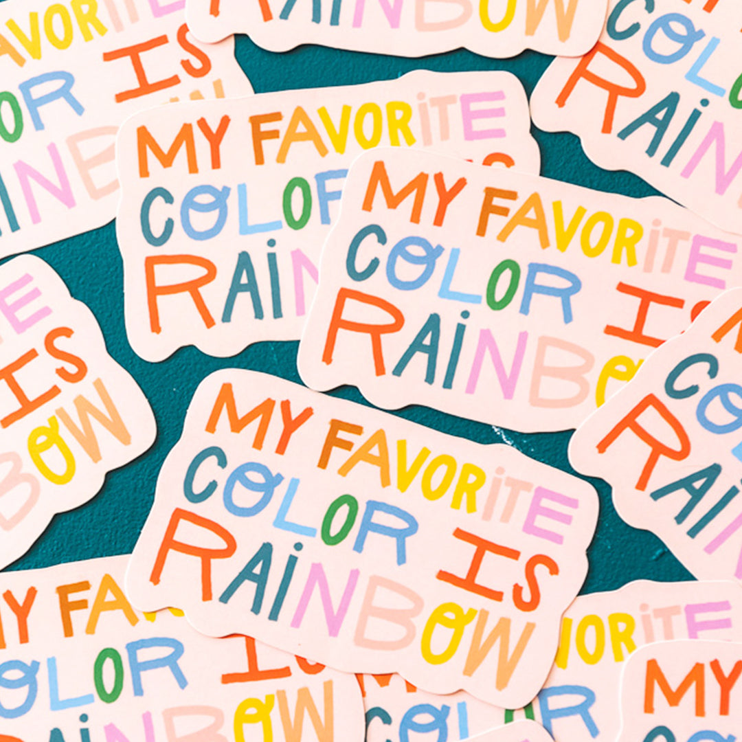 My Favorite Color Is Rainbow Sticker
