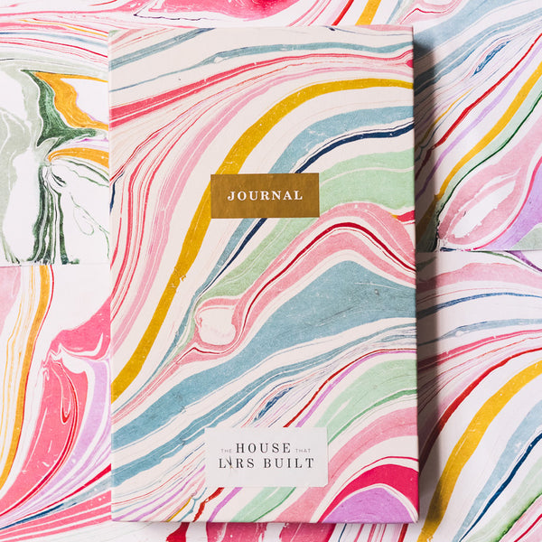 My Life in Color (hardcover guided journal) + Marble Blank Journal (hardcover), Set