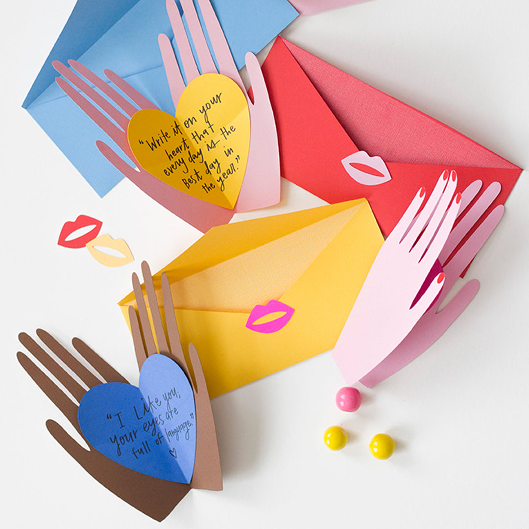 Hand Holding Heart Pop Up Card, PDF Template