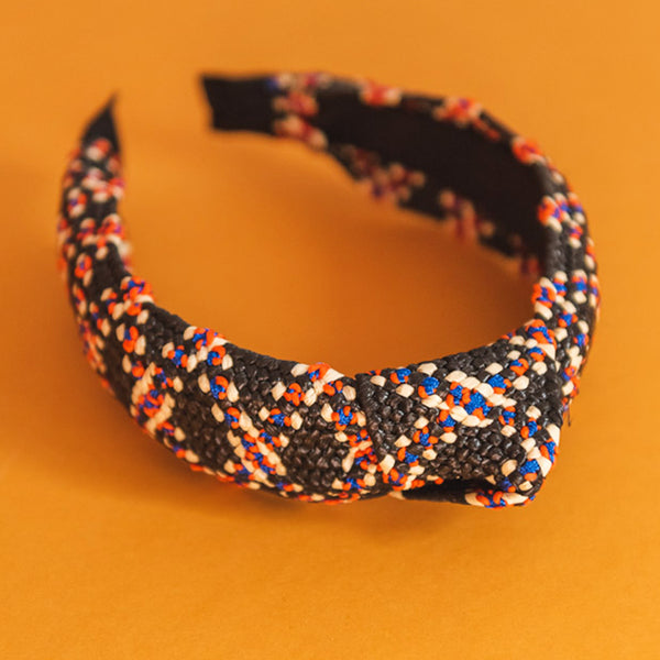 Black Diamond Woven Knot Headband