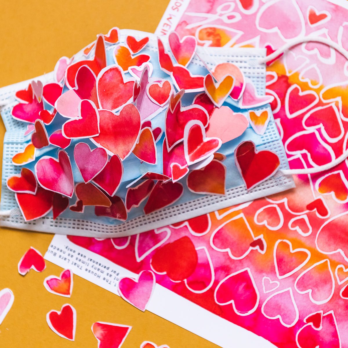 Valentine&#39;s Heart For Mask by Jessie Kanelos Weiner, PDF Printable