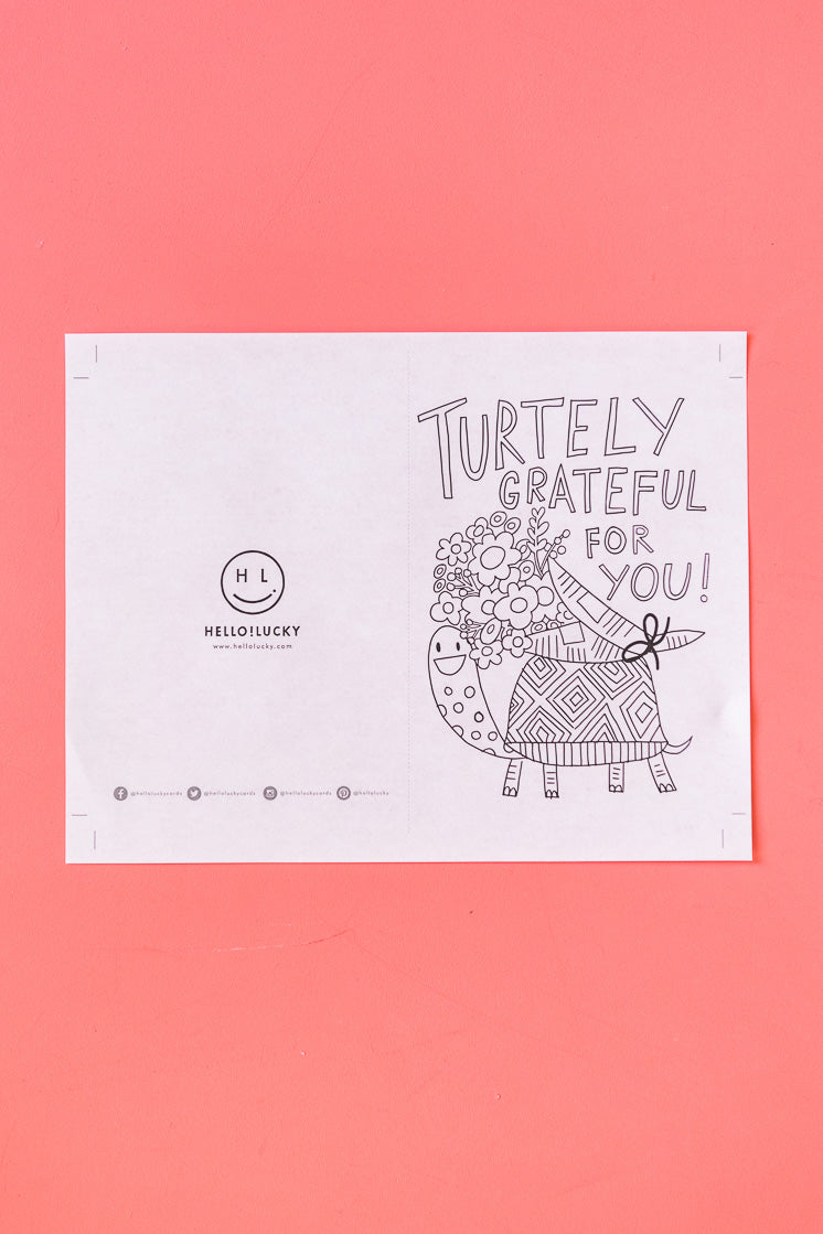 Hello!Lucky Thank You Cards &amp; Placemat, FREE PDF Printables