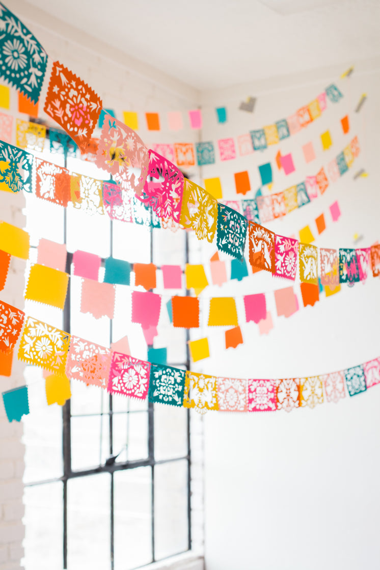 Papel Picado Streamers, SVG &amp; PDF Template