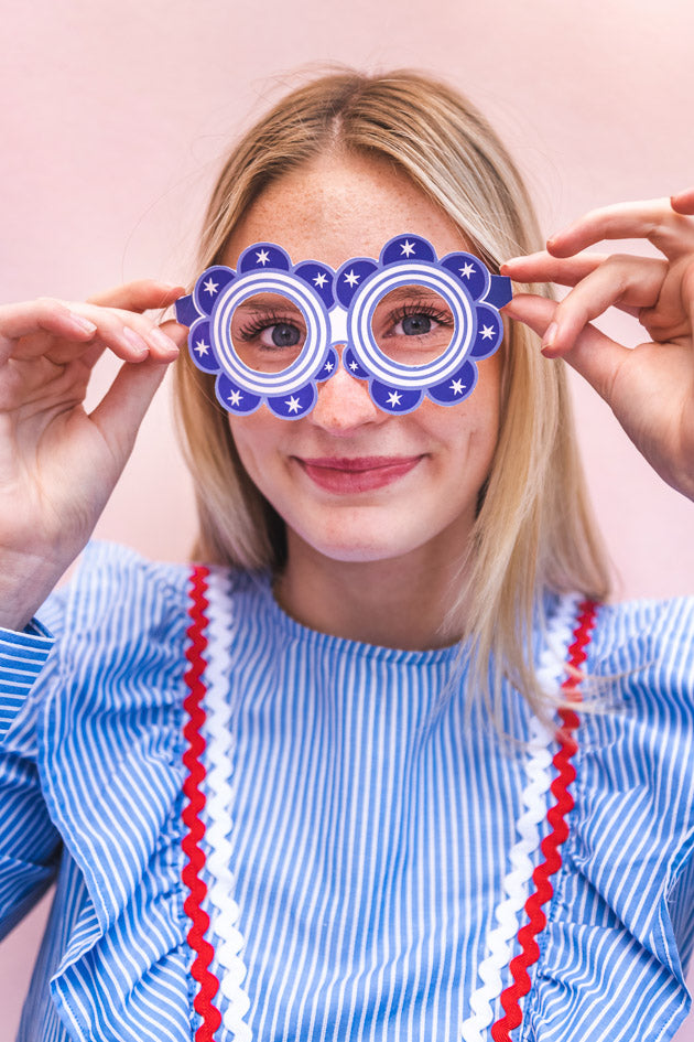 4th of July Glasses, PDF Printables