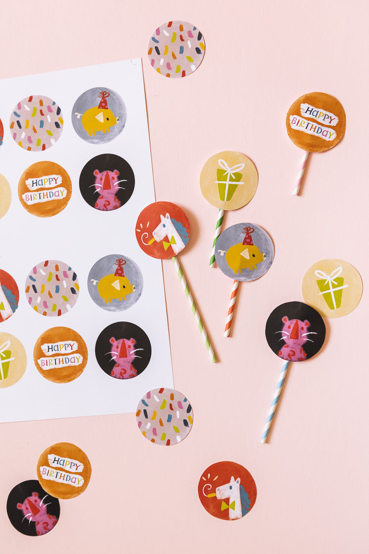 Animal Menagerie Birthday Suite, PDF Printable - The House That Lars Built