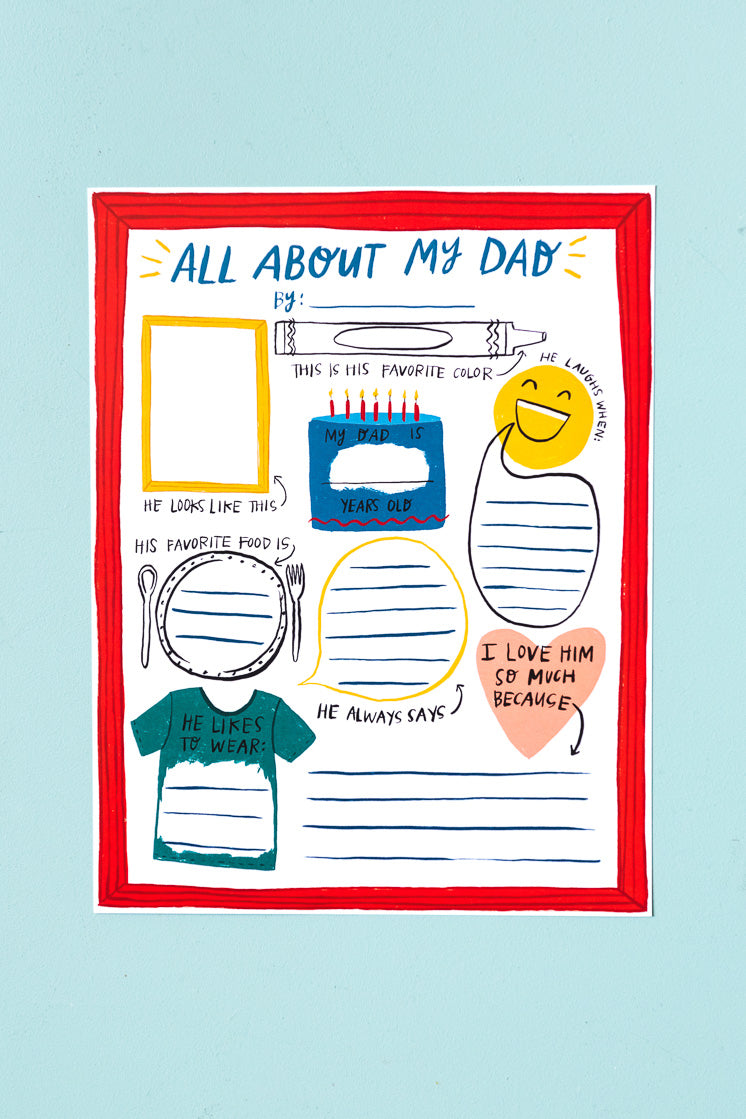 Father&#39;s Day Activity Pack, PDF Printables