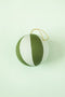 Hand Painted Green and Mint Striped Ornament