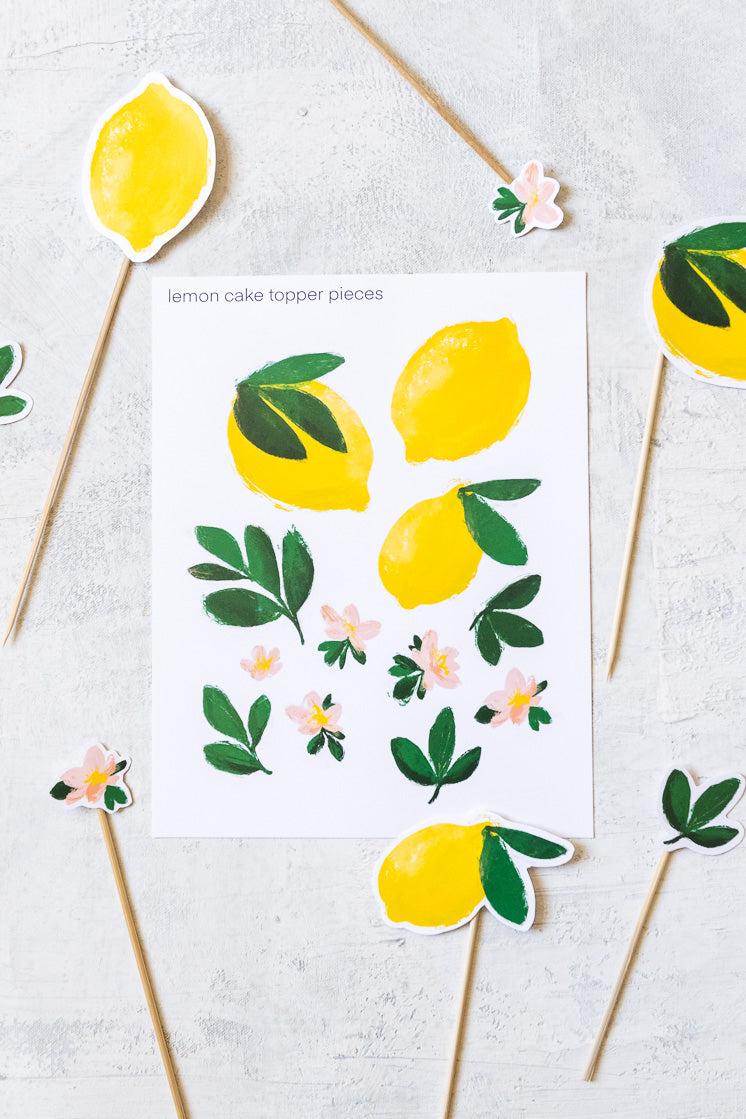 Lemon Birthday Suite, PDF Printable