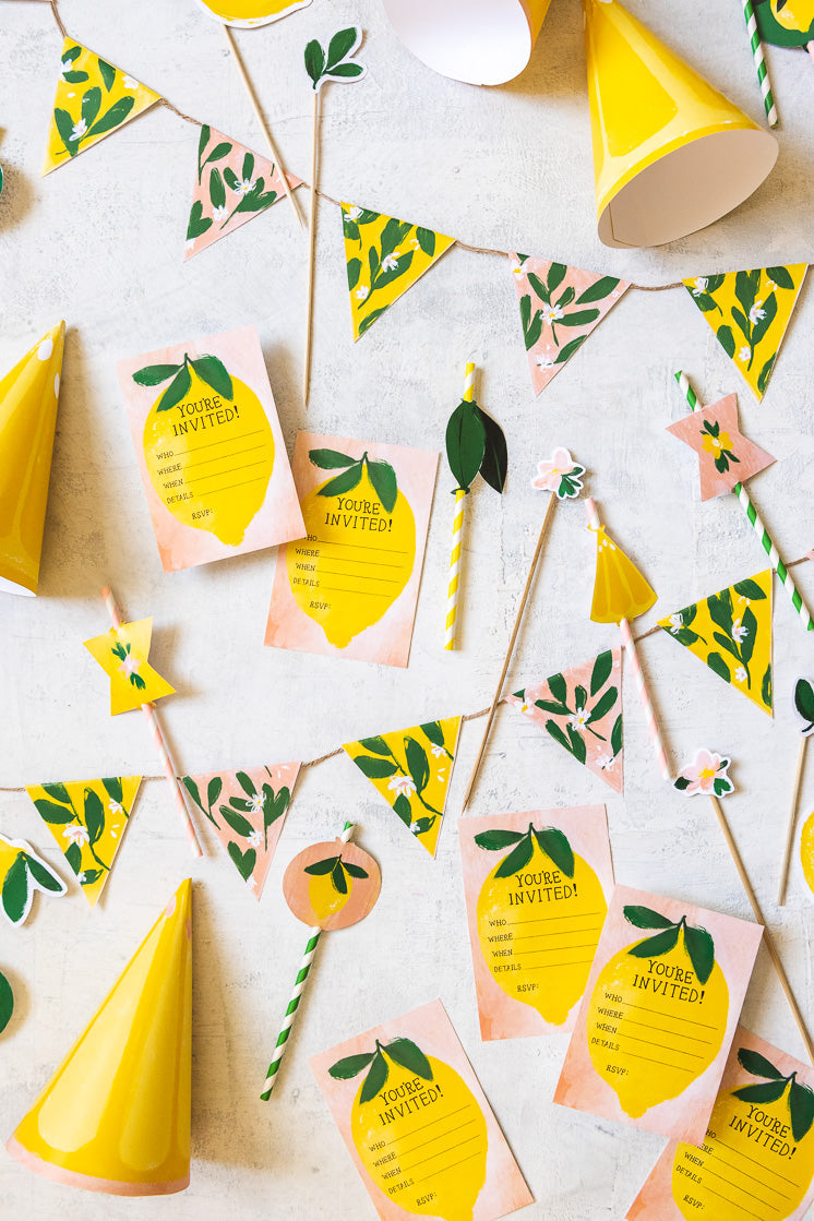 Lemon Birthday Suite, PDF Printable - The House That Lars Built