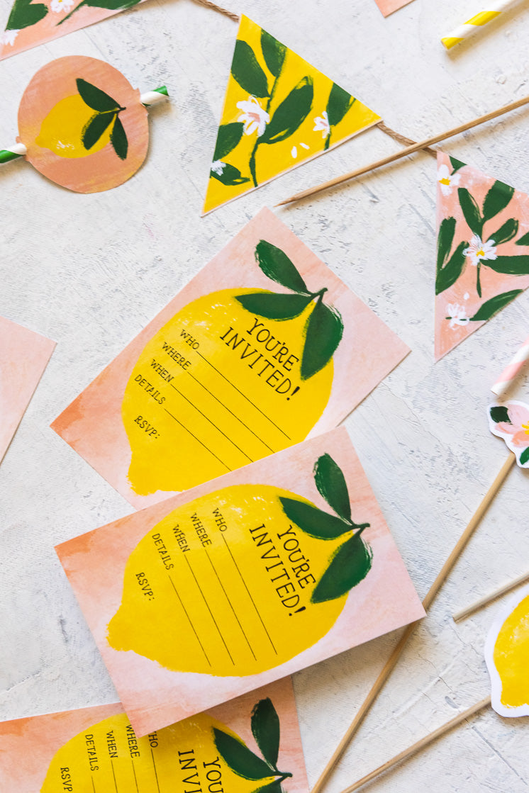 Lemon Birthday Suite, PDF Printable