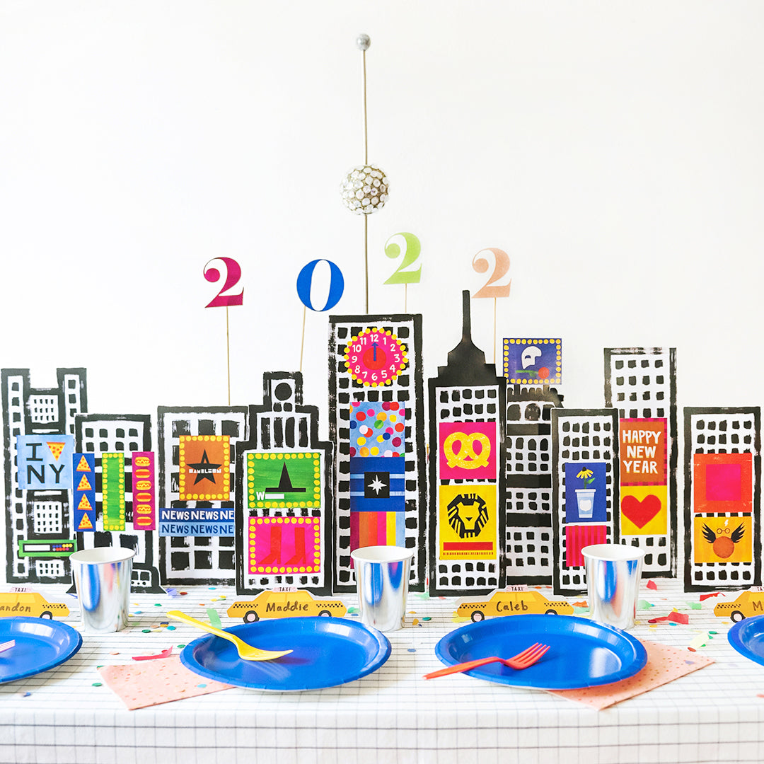 Time Square New Years Eve Tablescape, PDF Printables