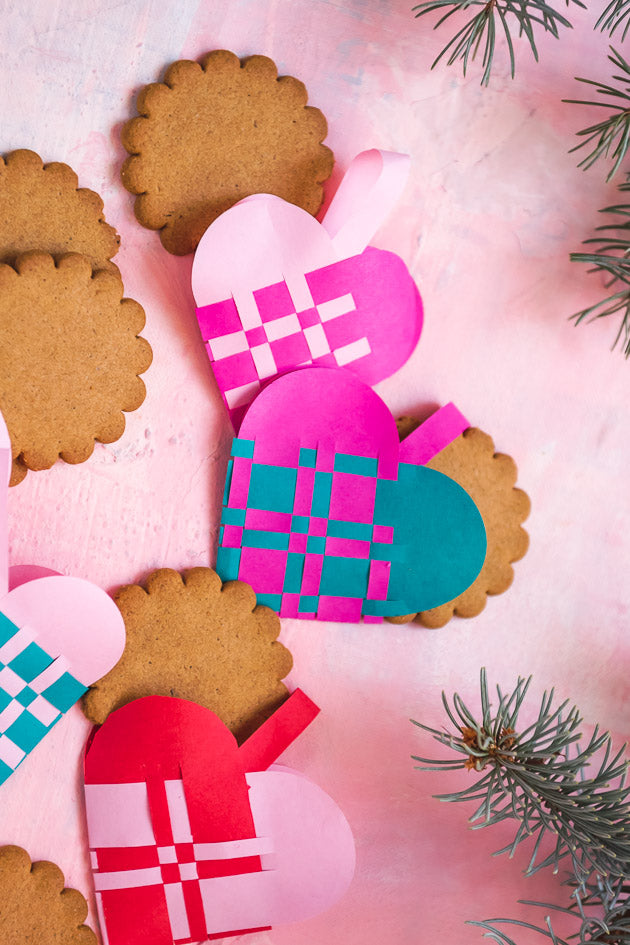 Danish Christmas Hearts, SVG &amp; PDF Template