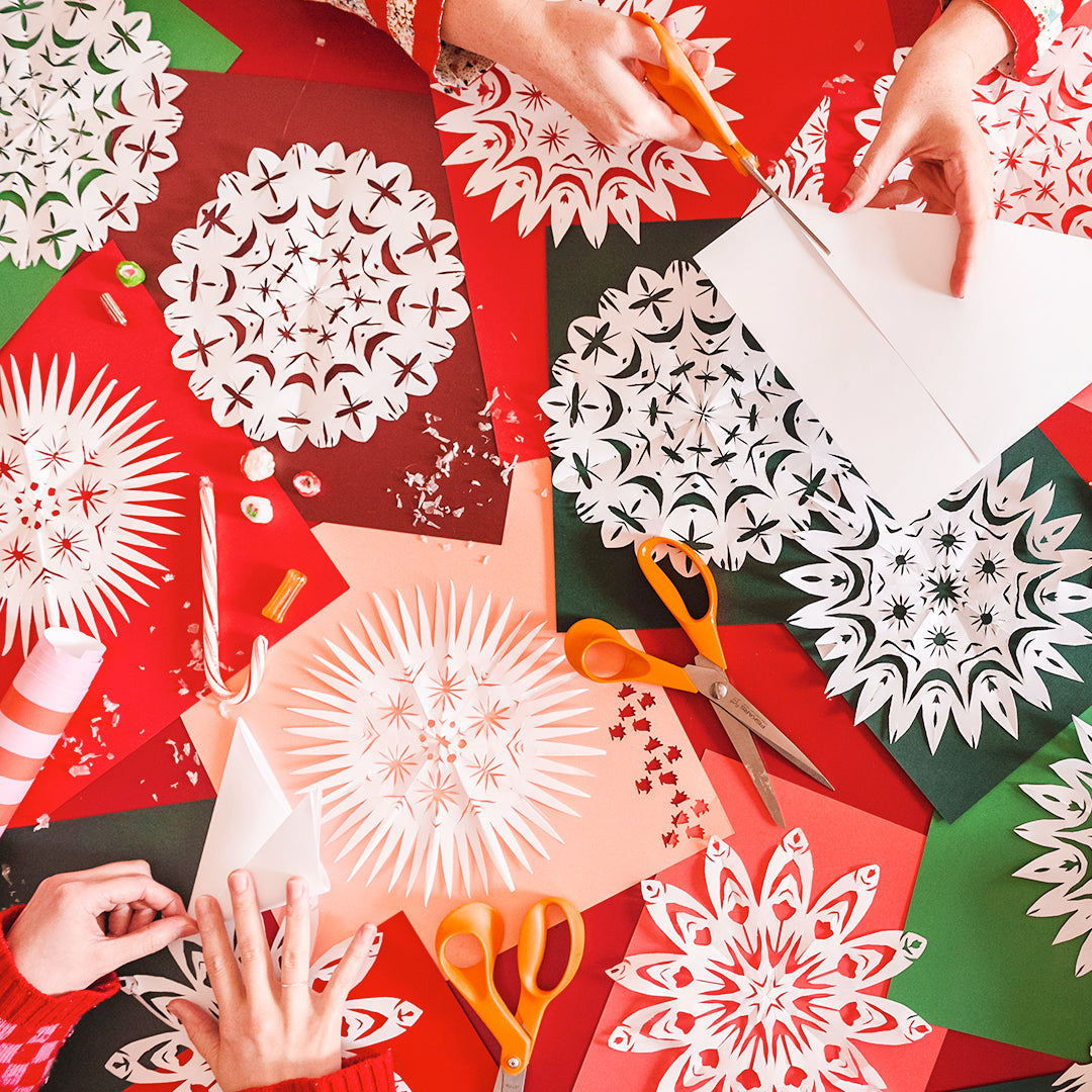 Paper Snowflakes, SVG &amp; PDF Template