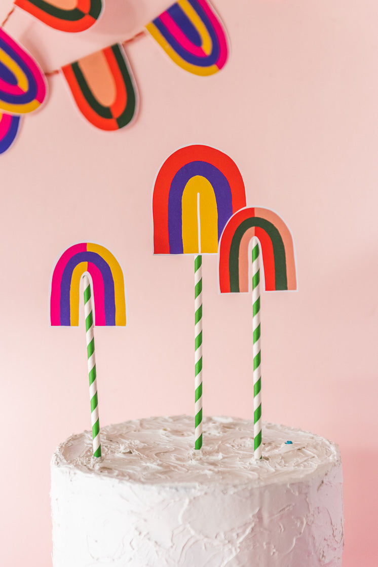 Rainbow Party Birthday Suite, PDF Printable