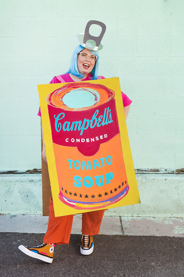 Pop Art Campbell Tomato Soup Costume Letters, SVG &amp; PDF Template