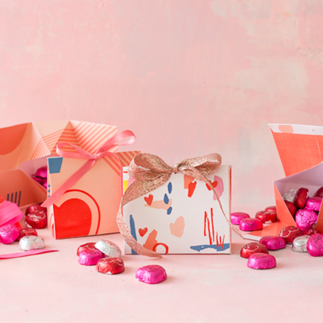 Valentine&#39;s Day Candy Boxes, PDF Printable