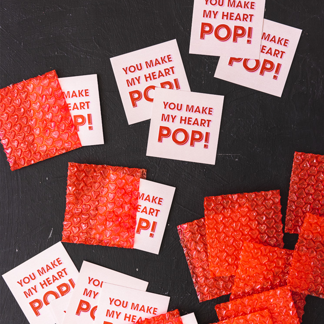 You Make My Heart Pop Valentines, PDF Printable
