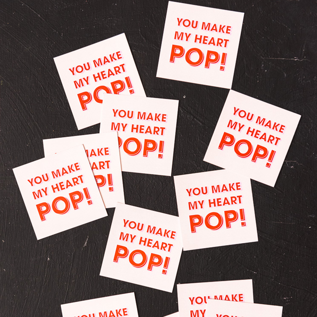 You Make My Heart Pop Valentines, PDF Printable - The House That Lars Built for You Make My Heart Pop Valentine Free Printable