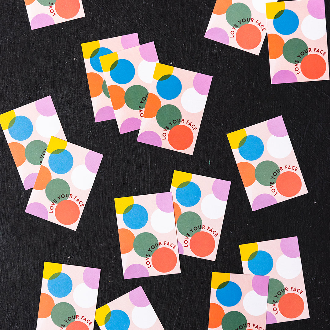 Love Your Face Sticker Valentine, PDF Printable