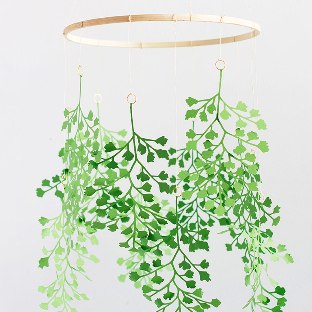 Paper Maidenhair Fern Mobile, SVG &amp; PDF Template