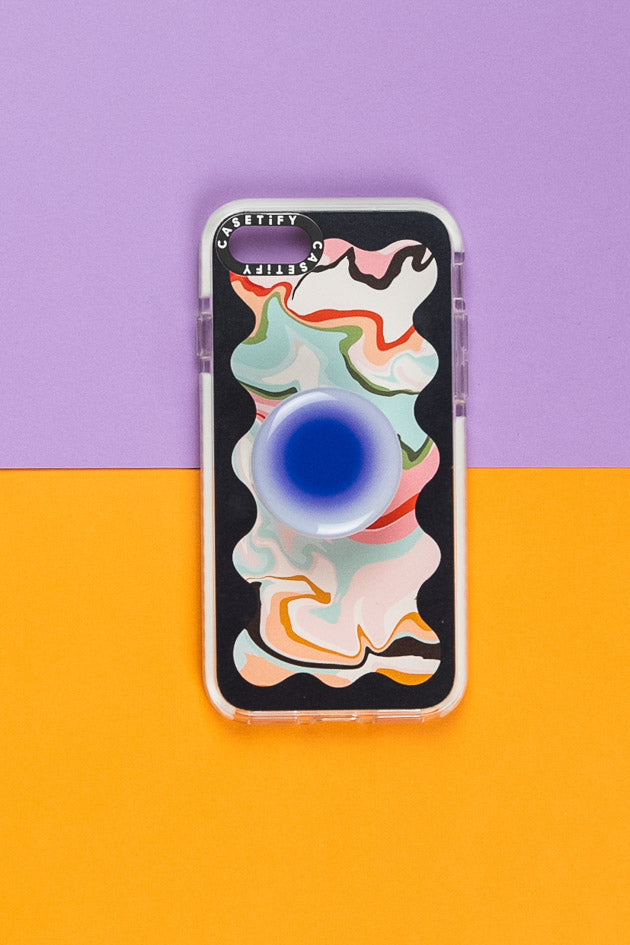 Round Purple Gradient Phone Stand Socket