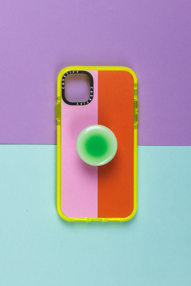 Round Green Gradient Phone Stand Socket