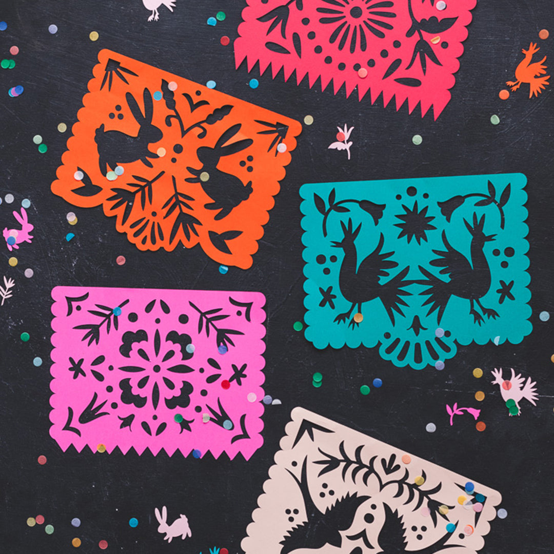 Papel Picado Streamers, SVG &amp; PDF Template