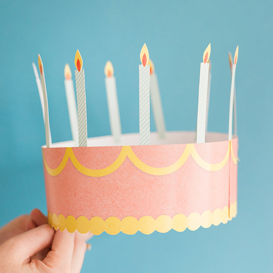 Birthday Cake Crown, PDF Printable