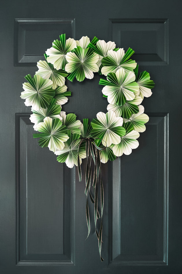 Accordion St. Patrick&#39;s Day Wreath, PDF Printable