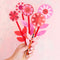Flower Pencil Valentines, PDF Printable