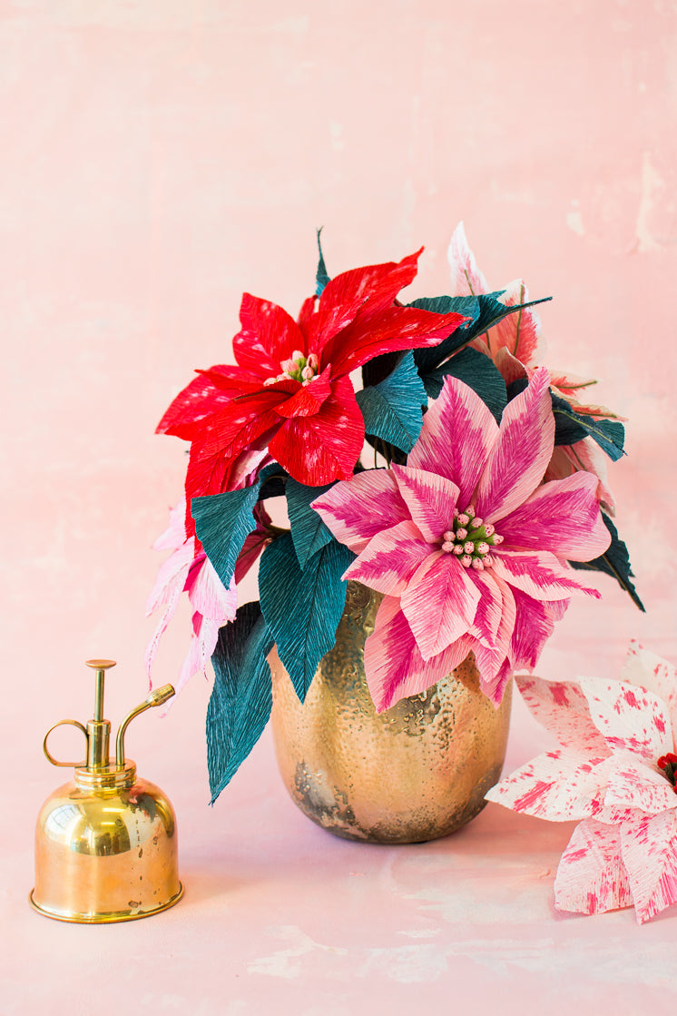 Paper Poinsettia, SVG &amp; PDF Template