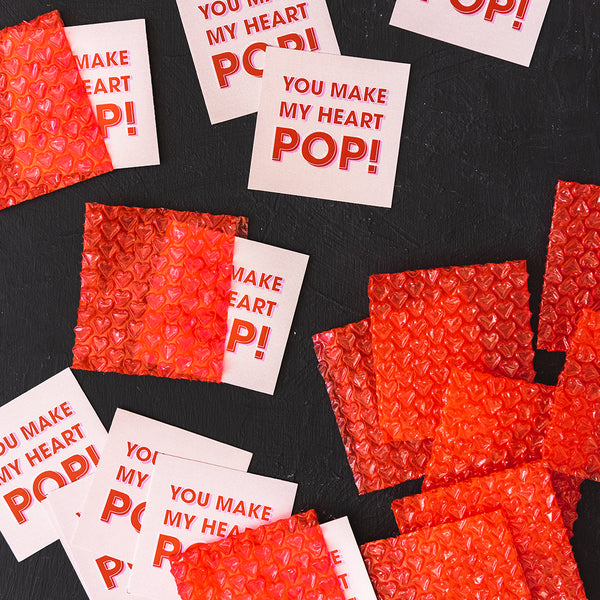 You Make My Heart Pop Valentines Kit (Set of 4)