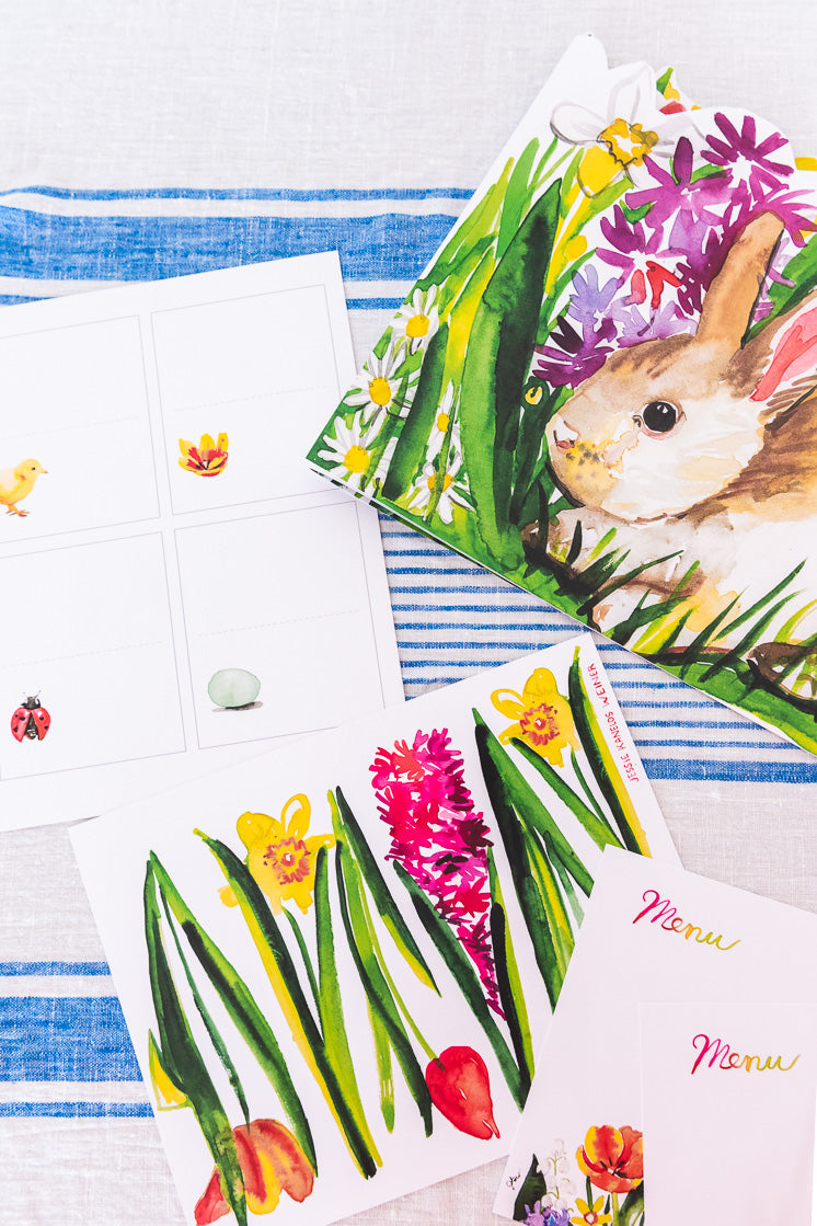 Easter Tablescape Party Suite by Jessie Kanelos Weiner, PDF Printable