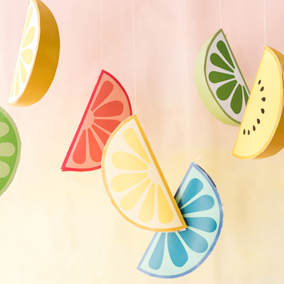 Paper Fruit Decoration, PDF Printable
