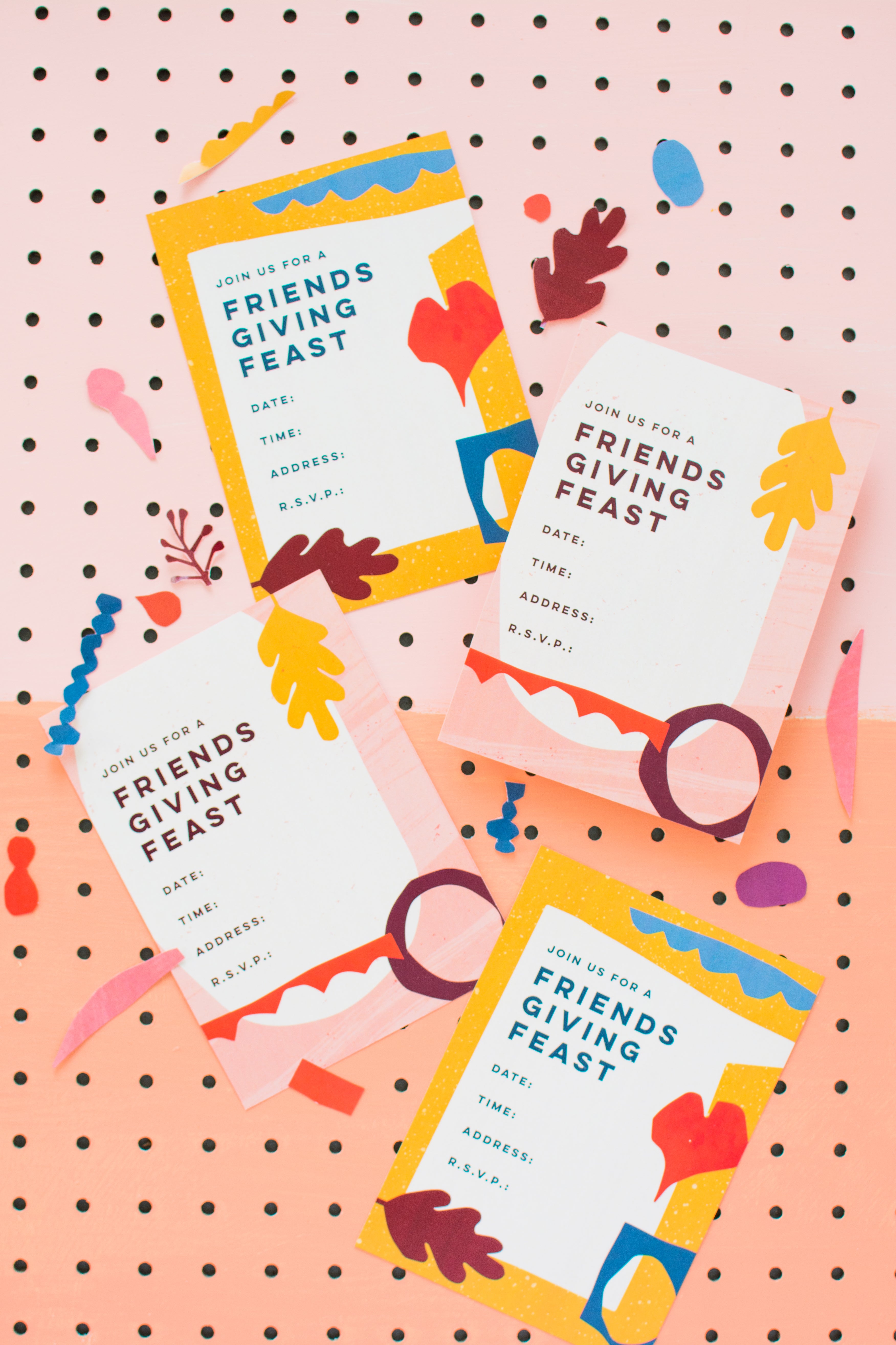 Friendsgiving Invitation (pink), PDF Printable - The House That Lars Built