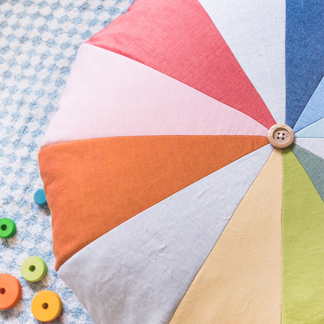 DIY Rainbow Floor Pouf, PDF Pattern