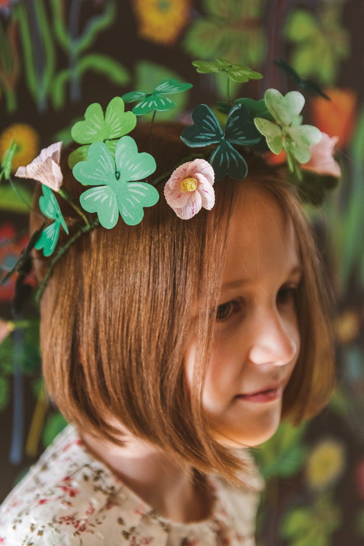 Shamrock Paper Flower Crown, SVG &amp; PDF Template